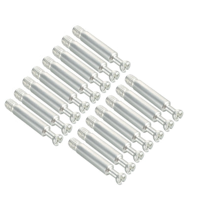 Harfington Uxcell Furniture Connecting Fitting 6mm Dia Thread Bolts Dowels Screws 15 Pcs