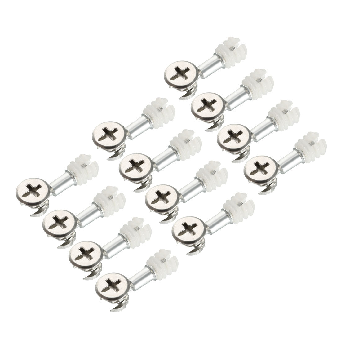 uxcell Uxcell 12 Sets Furniture Connecting 13mm OD Cam Fitting with Dowel Pre-inserted Nut