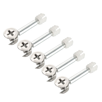 Harfington Uxcell 5 Sets Furniture Connecting 15mm OD Cam Fitting with Dowel Nut Assembly