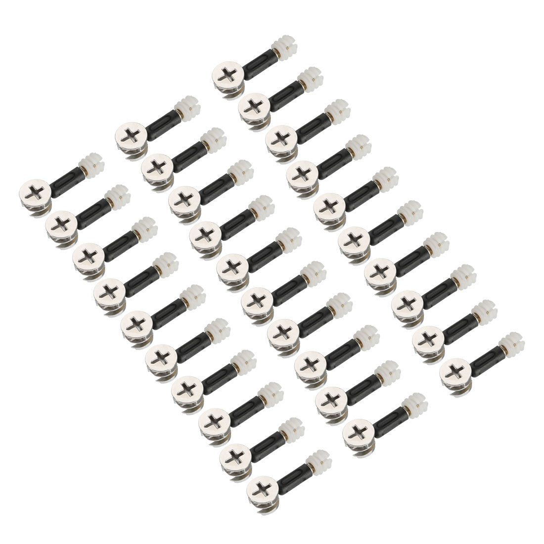 uxcell Uxcell 30 Sets Furniture Connecting 15mm OD Cam Fitting w Dowel Screws Pre-inserted Nut