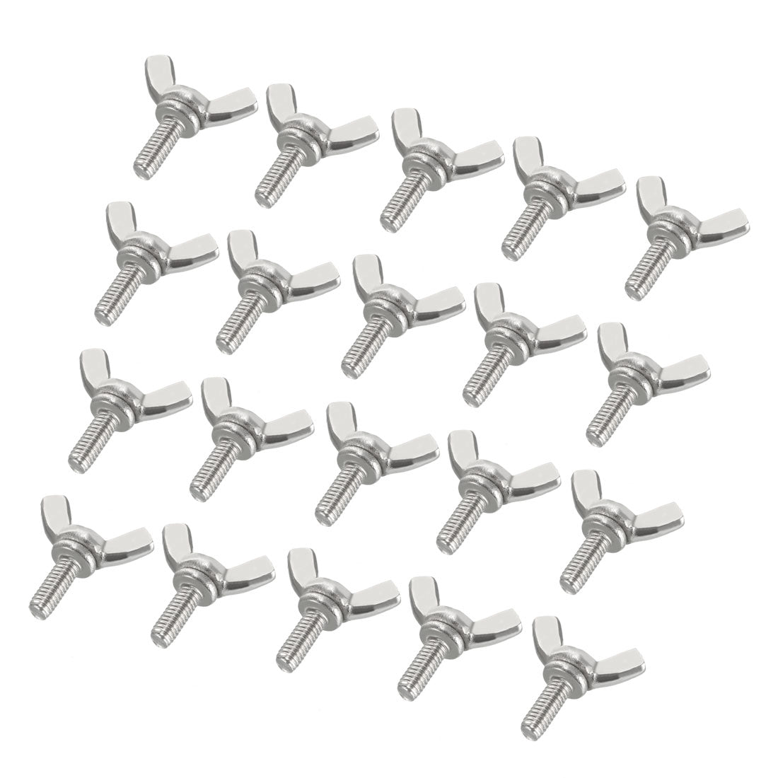 uxcell Uxcell Wingbolt Butterfly Wing Thumb Hand Screws Bolts M4x10mm 0.7mm Pitch Carbon Steel 20pcs
