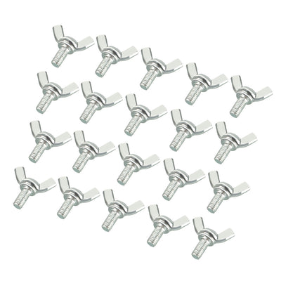 Harfington Uxcell Wingbolt Butterfly Wing Thumb Hand Screws Bolts M5x10mm 0.8mm Pitch Carbon Steel 20pcs