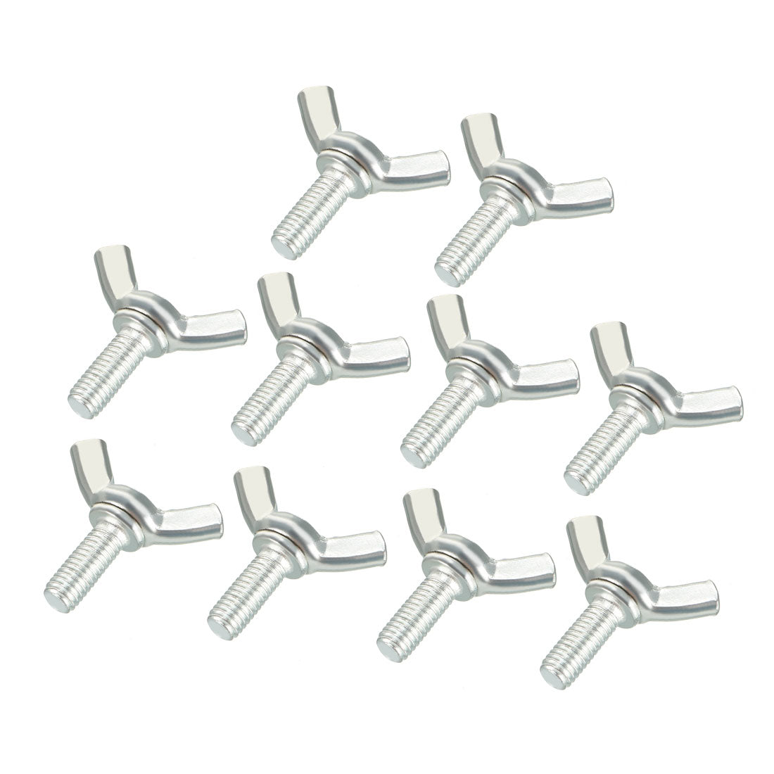 uxcell Uxcell Wingbolt Butterfly Wing Thumb Hand Screws Bolts M5x12mm 0.8mm Pitch Carbon Steel 10pcs