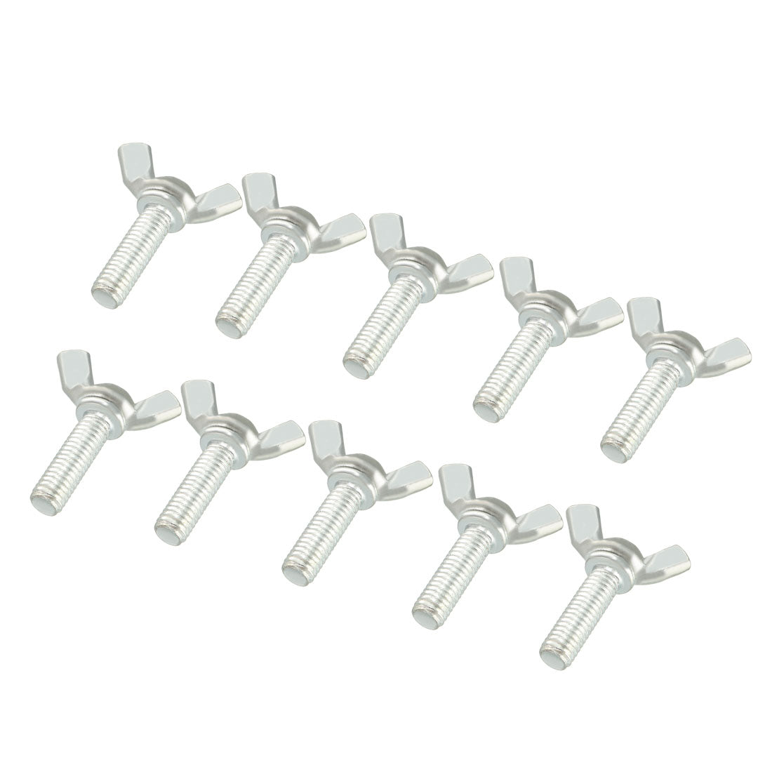 uxcell Uxcell Wingbolt Butterfly Wing Thumb Hand Screws Bolts M6x20mm 1mm Pitch Carbon Steel 10pcs