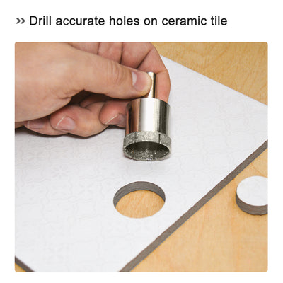 Harfington Uxcell 4 Pcs 8mm Diamond Grit Hole Saw Drill Bit for Glass Ceramics Porcelain Ceramic Tile