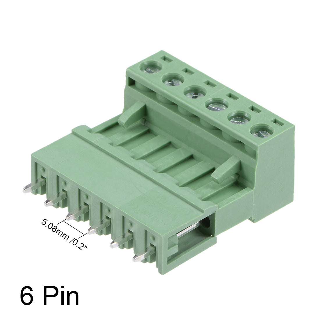 uxcell Uxcell 6 Pairs 5.08mm Pitch 6Pin Pluggable Terminal Block Connector Male and Female for PCB