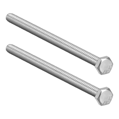 Harfington M8 304 Stainless Steel Silver Tone Hex Bolts