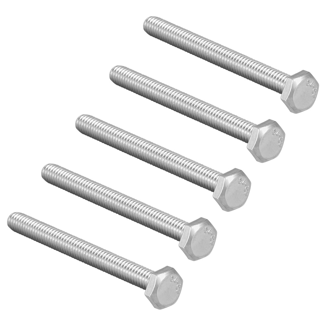 Harfington M4 304 Stainless Steel Silver Tone Hex Bolts