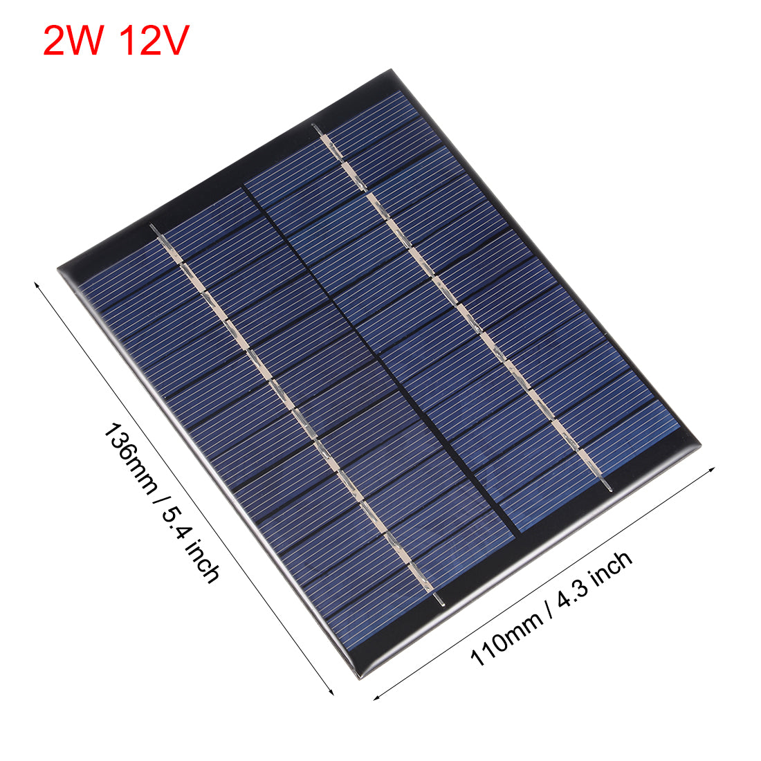 uxcell Uxcell 2W 12V Small Solar Panel Module DIY Polysilicon