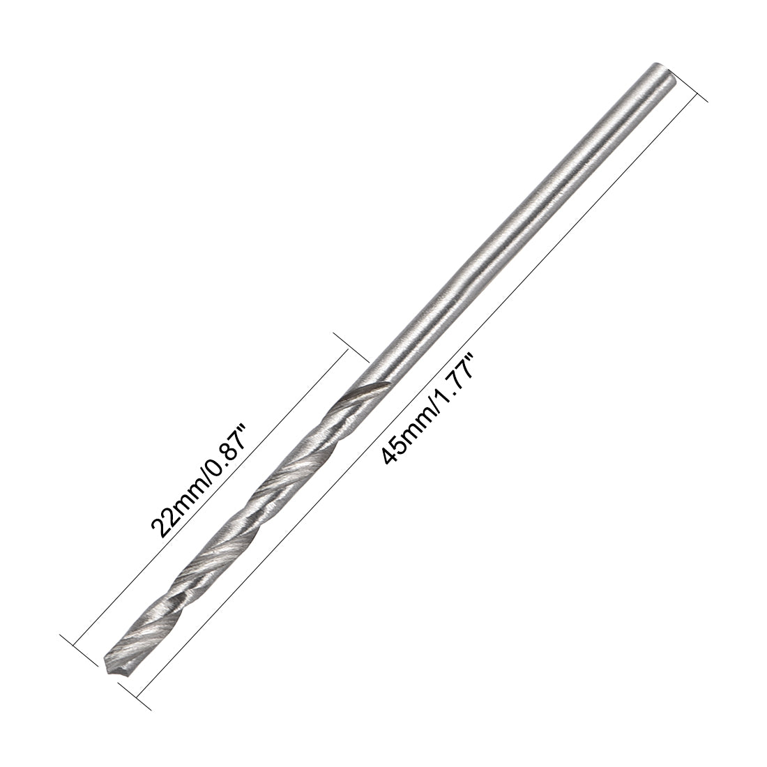 uxcell Uxcell 1.8 mm Twist Drill High Speed Steel Bit HSS-4241 for Steel,Aluminum Alloy 10pcs