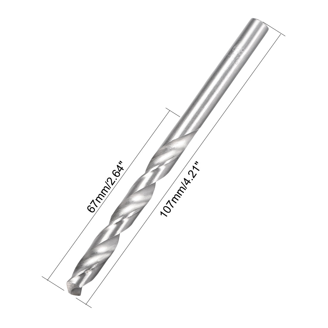 uxcell Uxcell 6.8mm Twist Drill High Speed Steel Bit HSS-4241 for Steel,Aluminum Alloy 1pcs