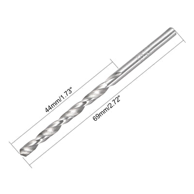 Harfington Uxcell 3.4mm Twist Drill High Speed Steel Bit HSS-4241 for Steel, Aluminum Alloy 10pcs