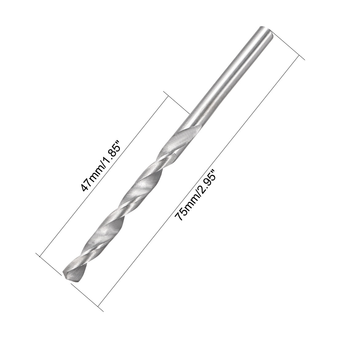 uxcell Uxcell 4.2mm Twist Drill High Speed Steel Bit HSS-4241 for Steel,Aluminum Alloy 10pcs