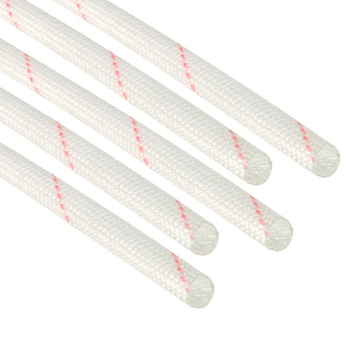 Harfington Uxcell Fiberglass Sleeve 5mm I.D. PVC Insulation Tubing 1500V Tube Adjustable Sleeving Pipe 125 Degree Centigrade Cable Wrap Wire 885mm 2.9ft Red 5Pcs