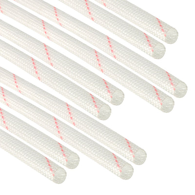 Harfington Uxcell Fiberglass Sleeve 5mm I.D. PVC Insulation Tubing 1500V Tube Adjustable Sleeving Pipe 125 Degree Centigrade Cable Wrap Wire 880mm 2.9ft 10Pcs