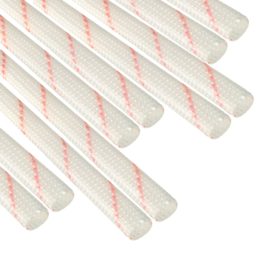 uxcell Uxcell Fiberglass Sleeve 6mm I.D. PVC Insulation Tubing 1500V Tube Adjustable Sleeving Pipe 125 Degree Centigrade Cable Wrap Wire 900mm 2.95ft 10pcs