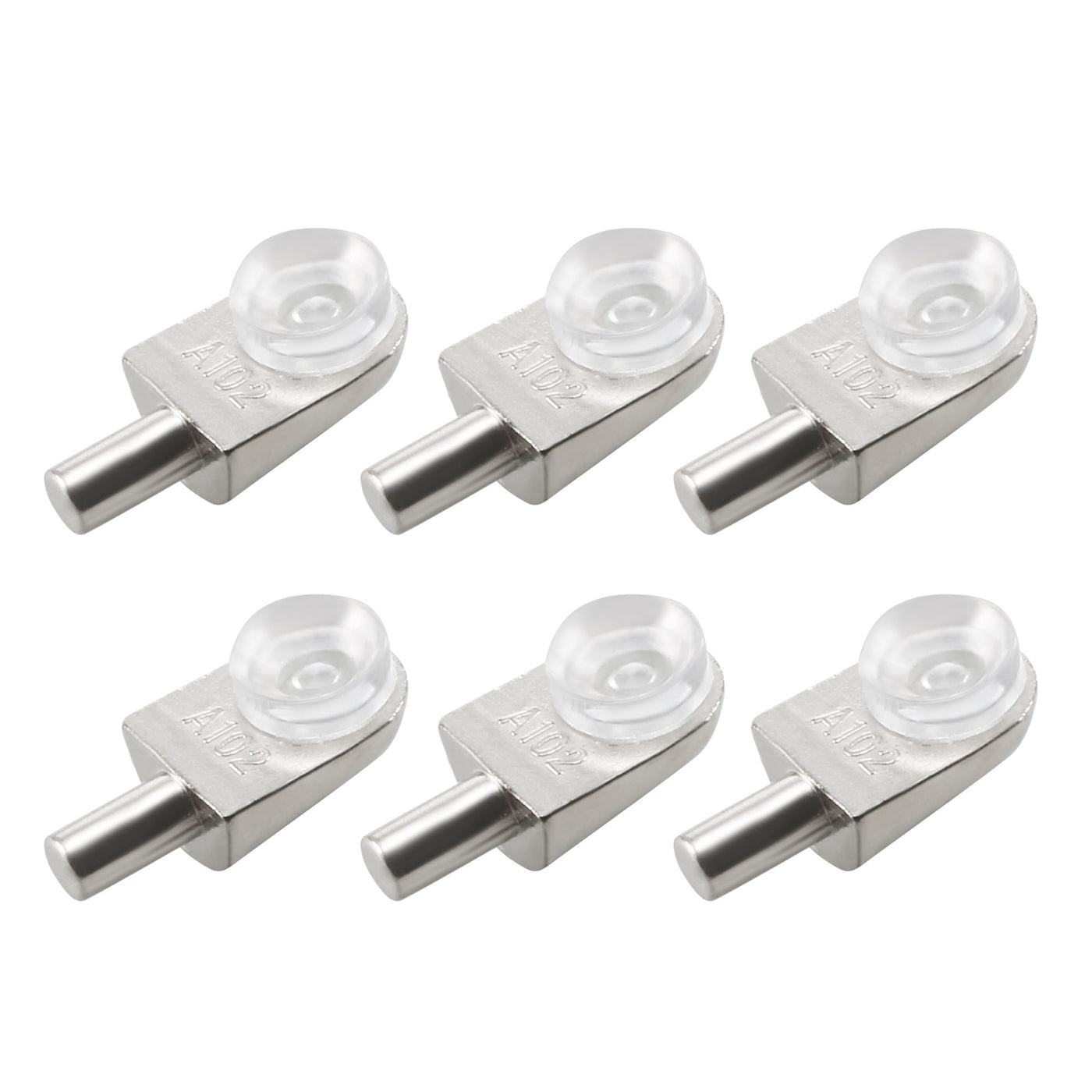 uxcell Uxcell Shelf Support Pegs Glass Clamp Bracket Zinc Alloy Nail with Suction Cup , 10pcs
