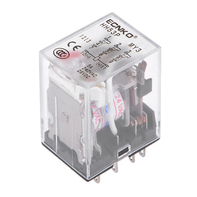 Harfington Uxcell HH53P AC 24V Coil 3P3T 11 Pins Electromagnetic Power Relay Red LED