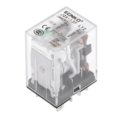 Harfington Uxcell JQX-13F DC24V Coil DPDT 8Pins Green Light Electromagnetic Power Relay