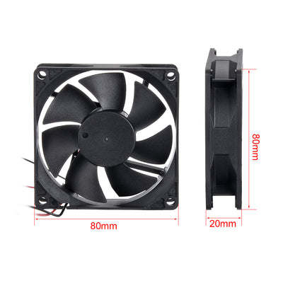 Harfington Uxcell SNOWFAN Authorized 80mm x 80mm x 20mm 12V Brushless DC Cooling Fan #0302