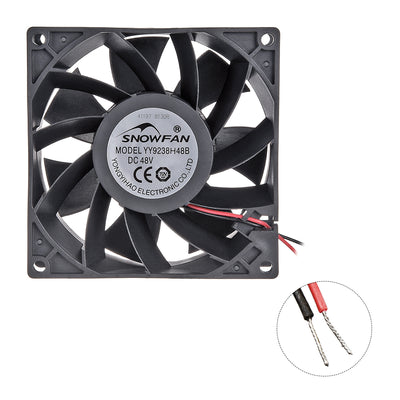 Harfington Uxcell SNOWFAN Authorized 92mm x 92mm x 38mm 48V Brushless DC Cooling Fan