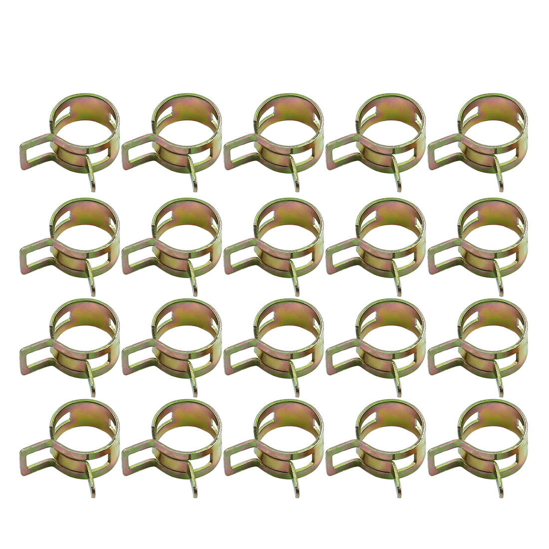 Harfington 20pcs 15mm Car Fuel Line Spring Clips Water Pipe Air Tube Clamps Hose Fastener