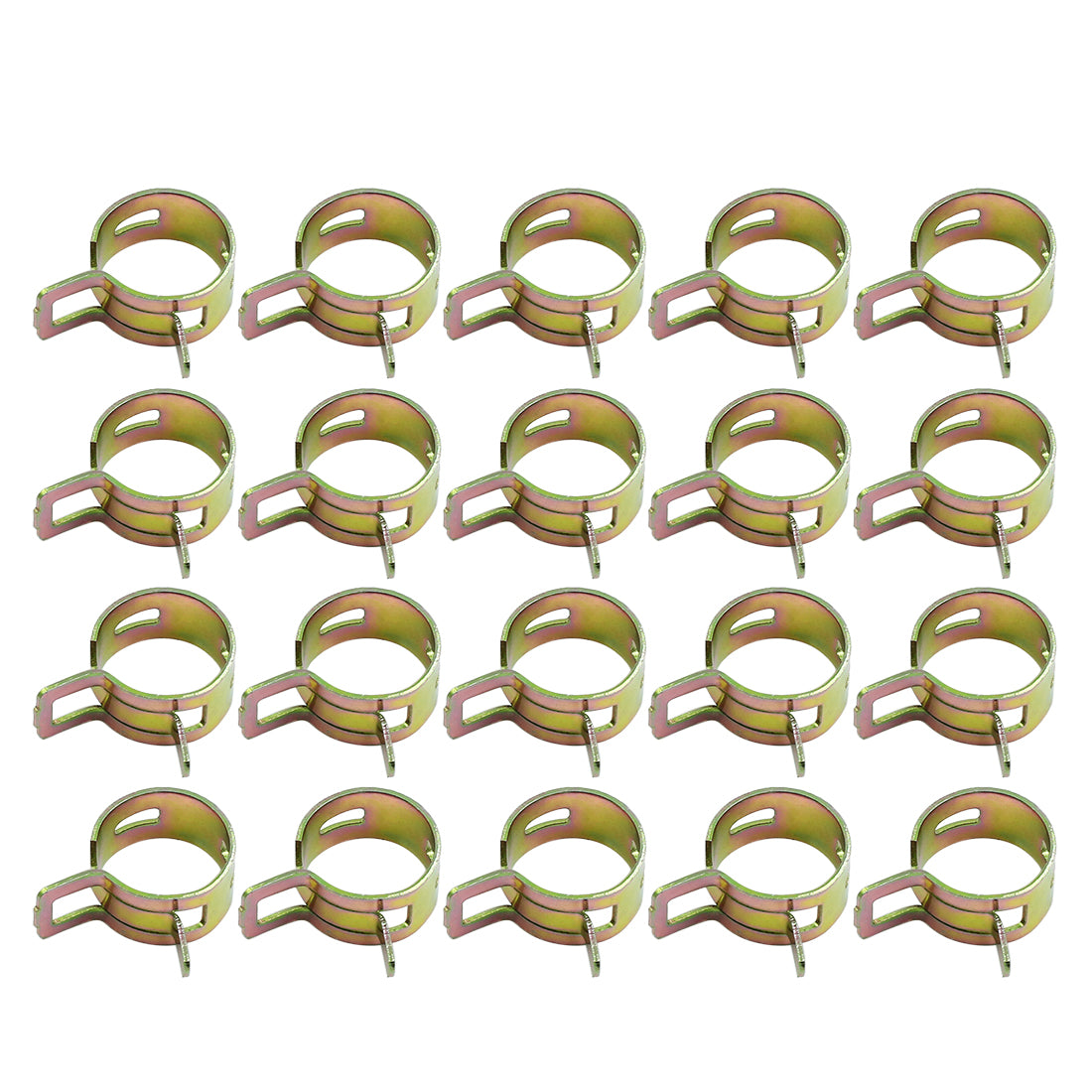 Harfington 20pcs 16mm Car Fuel Line Spring Clips Water Pipe Air Tube Clamps Hose Fastener
