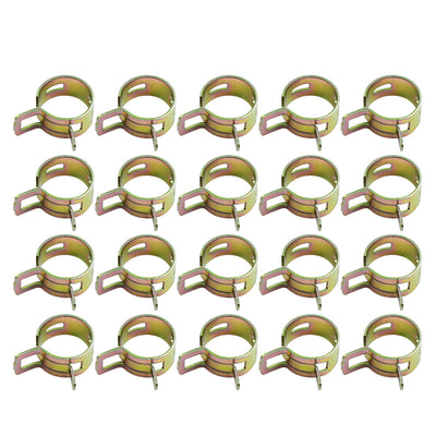 Harfington 20pcs 16mm Car Fuel Line Spring Clips Water Pipe Air Tube Clamps Hose Fastener