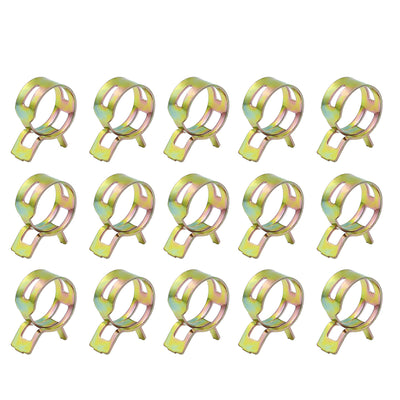 Harfington 15pcs 19mm Car Fuel Line Spring Clips Water Pipe Air Tube Clamps Hose Fastener
