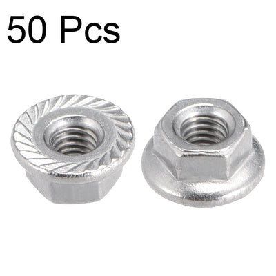Harfington Uxcell M12 Serrated Flange Hex Lock Nuts, 316 Stainless Steel, 2 Pcs