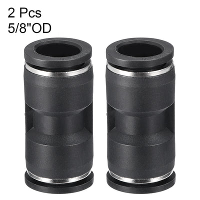 Harfington Uxcell 2pcs Push to Connect Fittings Tube Connect 16mm or 5/8" Straight od Push Fit Fittings Tube Fittings Push Lock