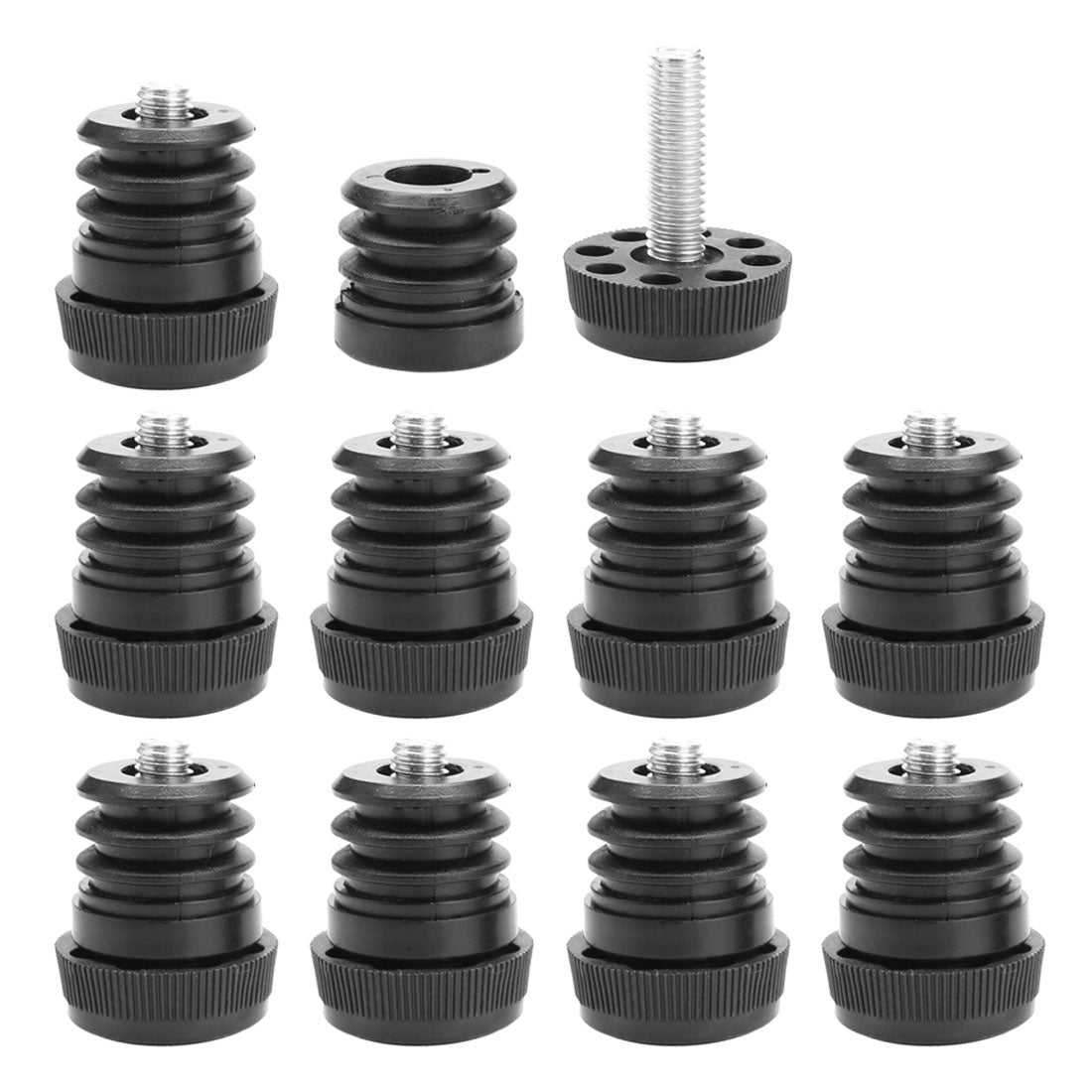 uxcell Uxcell Leveling Feet 1" 25mm OD Round Insert Furniture Adjustable Leveler 10 Sets