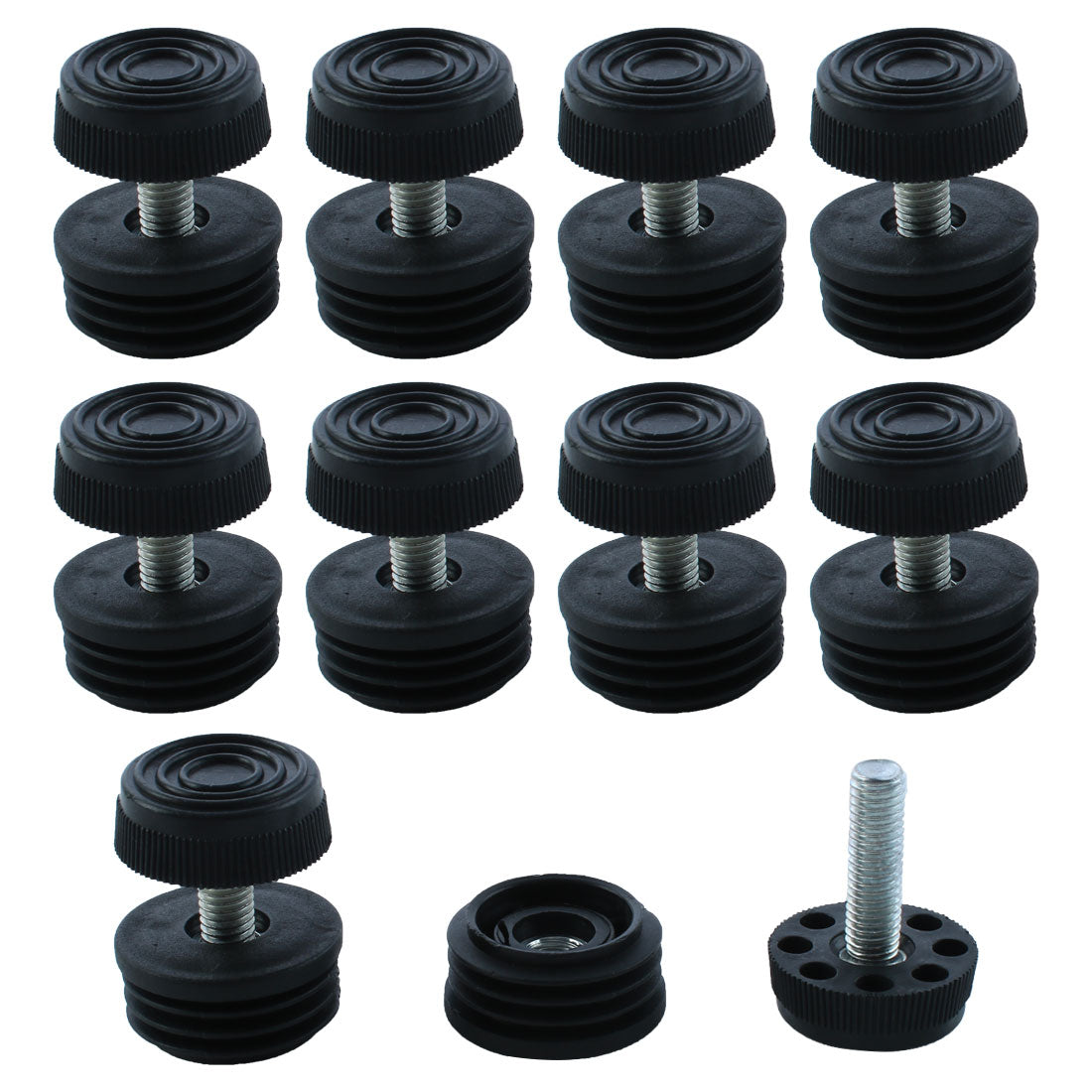 uxcell Uxcell Leveling Feet 1 1/4" 32mm OD Round Insert Furniture Glide Adjuster 10 Sets