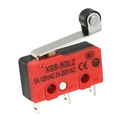 Harfington Uxcell 5A/125VAC, 3A/250VAC Hinge Roller Lever Action Micro Switch