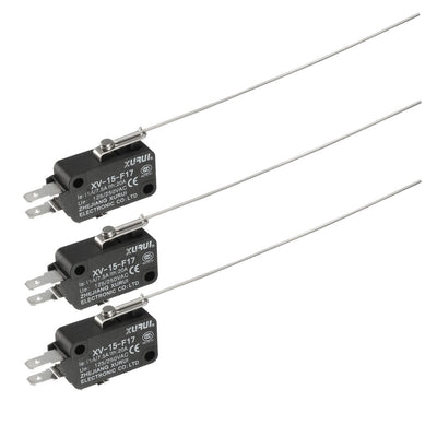 Harfington Uxcell 3Pcs XV-15-F17 Long Straight Lever Action Switches  Micro Switch