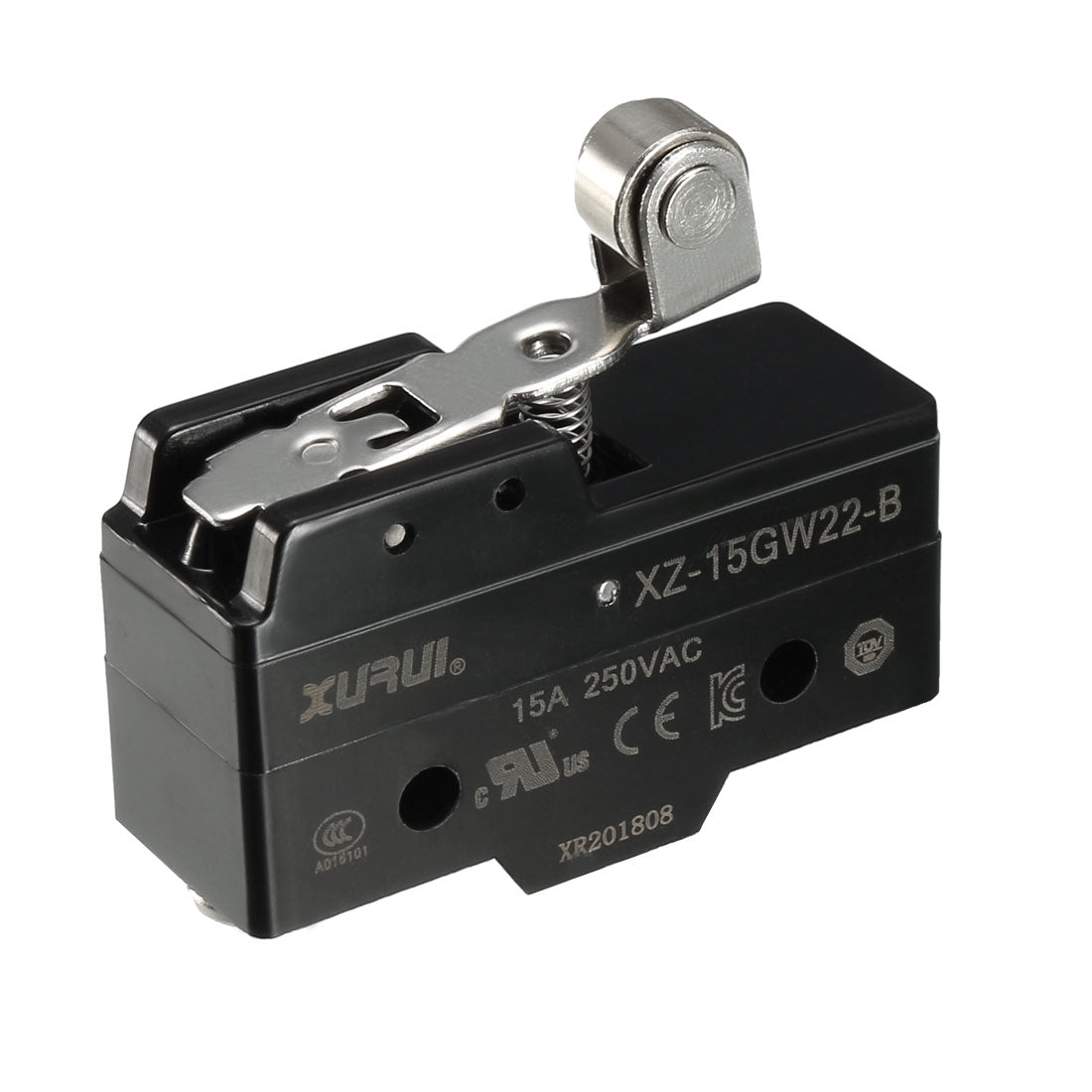 uxcell Uxcell XZ-15GW22-B AC Panel Mount Roller Snap Button Type Micro Switch