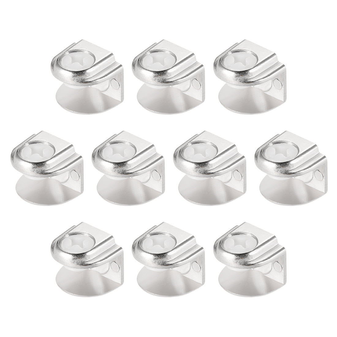uxcell Uxcell Glass Shelf Support Zinc Alloy Clamp Holder for 5-8mm Thickness 10pcs