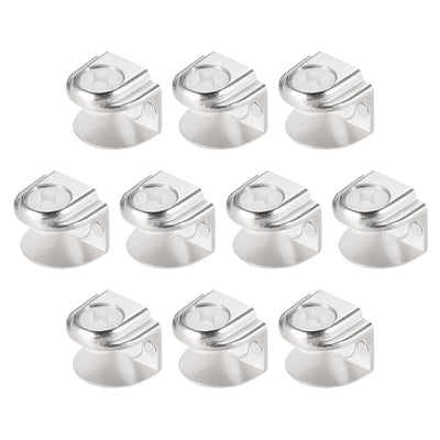 Harfington Uxcell Glass Shelf Support Zinc Alloy Clamp Holder for 5-8mm Thickness 10pcs