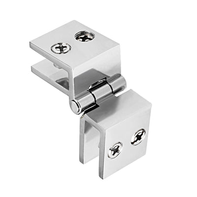 Harfington Uxcell Glass Door Hinge - 180 Degree Cupboard Showcase Cabinet Door Hinge Glass Clamp ,Zinc Alloy , for 5-8mm Glass Thickness