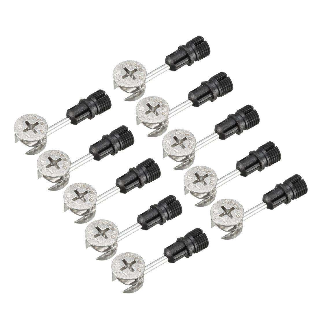 uxcell Uxcell 10 Sets Furniture Connecting 15mm OD Eccentric Wheel Cam Fitting Silver Tone