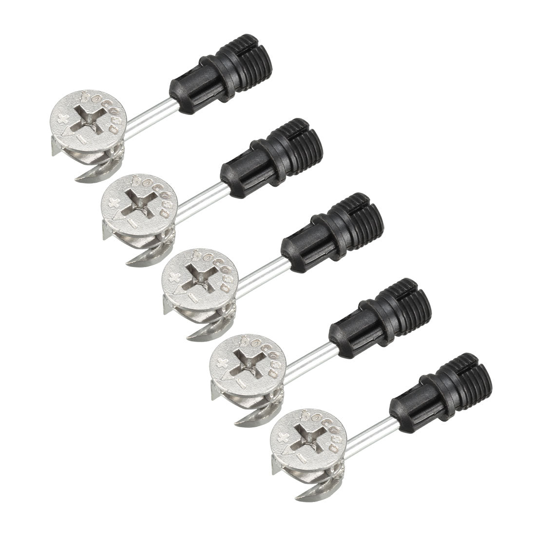 uxcell Uxcell 5 Sets Furniture Connecting 15mm OD Eccentric Wheel Cam Fitting Silver Tone