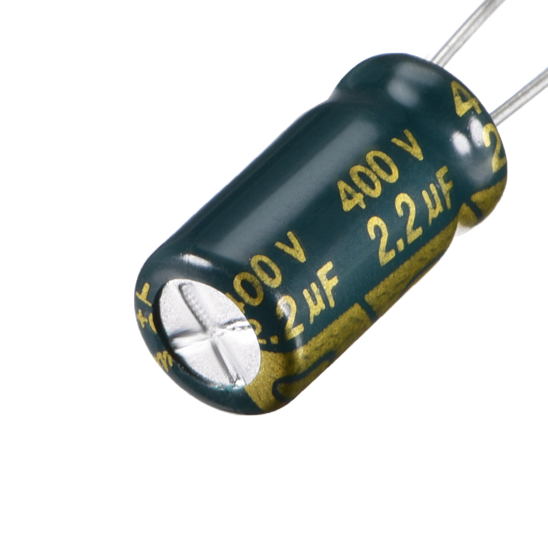 uxcell Uxcell Aluminum Radial Electrolytic Capacitor Low ESR Green with 2.2uF 400V 105 Celsius Life 3000H 6.3 x 12 mm High Ripple Current,Low Impedance 20pcs