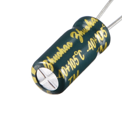 Harfington Uxcell Aluminum Radial Electrolytic Capacitor Low ESR Green with 22uF 35V 105 Celsius Life 3000H 5 x 11 mm High Ripple Current,Low Impedance 20pcs