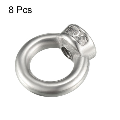 Harfington Uxcell M6 Female Thread 304 Stainless Steel Lifting Eye Nuts Ring 8pcs