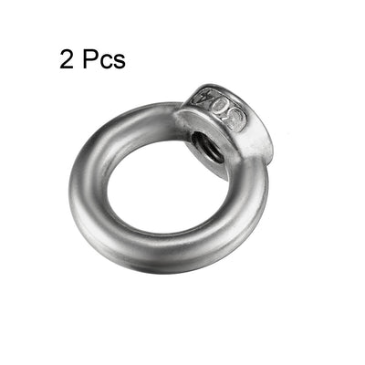 Harfington Uxcell M10 Female Thread 304 Stainless Steel Lifting Eye Nuts Ring 2pcs