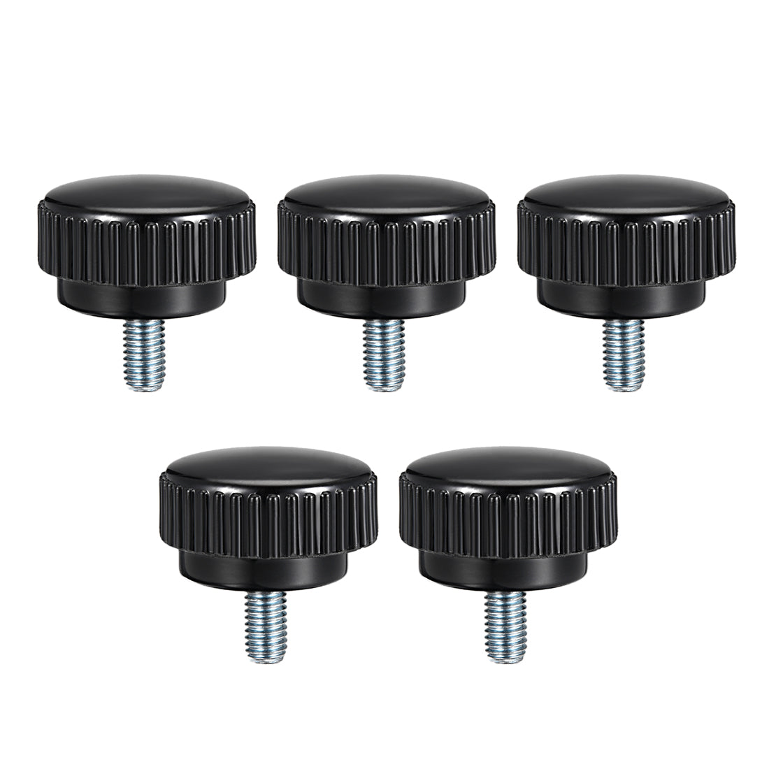 Uxcell Uxcell M8 x 20mm Male Thread Knurled Clamping Knobs Grip Thumb Screw on Type  5 Pcs