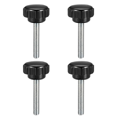 Harfington Uxcell M5 x 10mm Male Thread Knurled Clamping Knobs Grip Thumb Screw on Type  4 Pcs