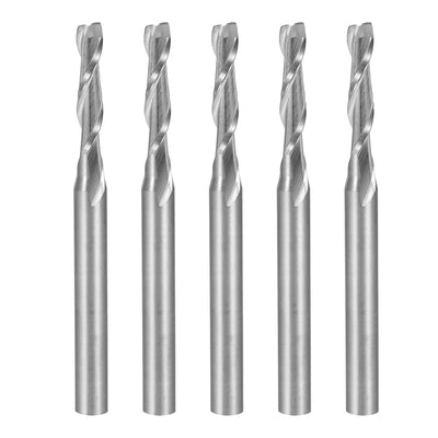 Harfington Uxcell Flat Nose End Mill Cutter CNC Router Bits Flute for Acrylic PVC MDF Hardwood
