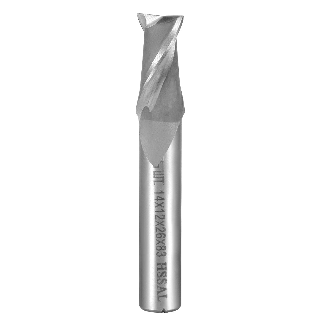 uxcell Uxcell High Speed Steel HSS-AL 2 Flute Straight End Mill Cutter CNC Router Bits, 14 x 12 x 26mm