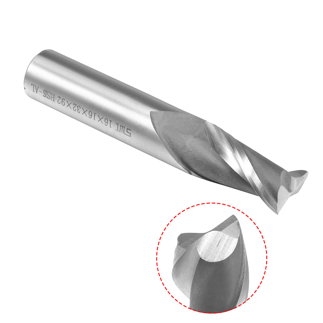 uxcell Uxcell High Speed Steel HSS-AL 2 Flute Straight End Mill Cutter CNC Router Bits